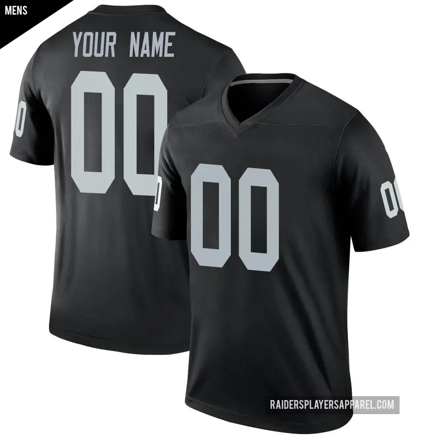 Men's Las Vegas Raiders ＃00 Custom Black Legend Jersey