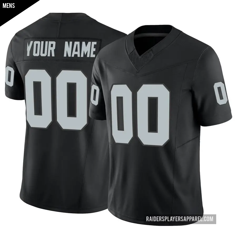 Men's Las Vegas Raiders ＃00 Custom Black Limited Vapor F.U.S.E. Jersey