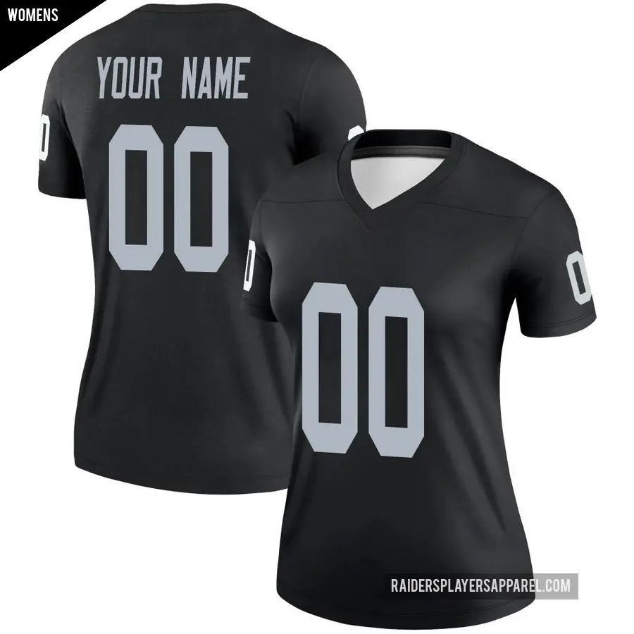 Women's Las Vegas Raiders ＃00 Custom Black Legend Jersey