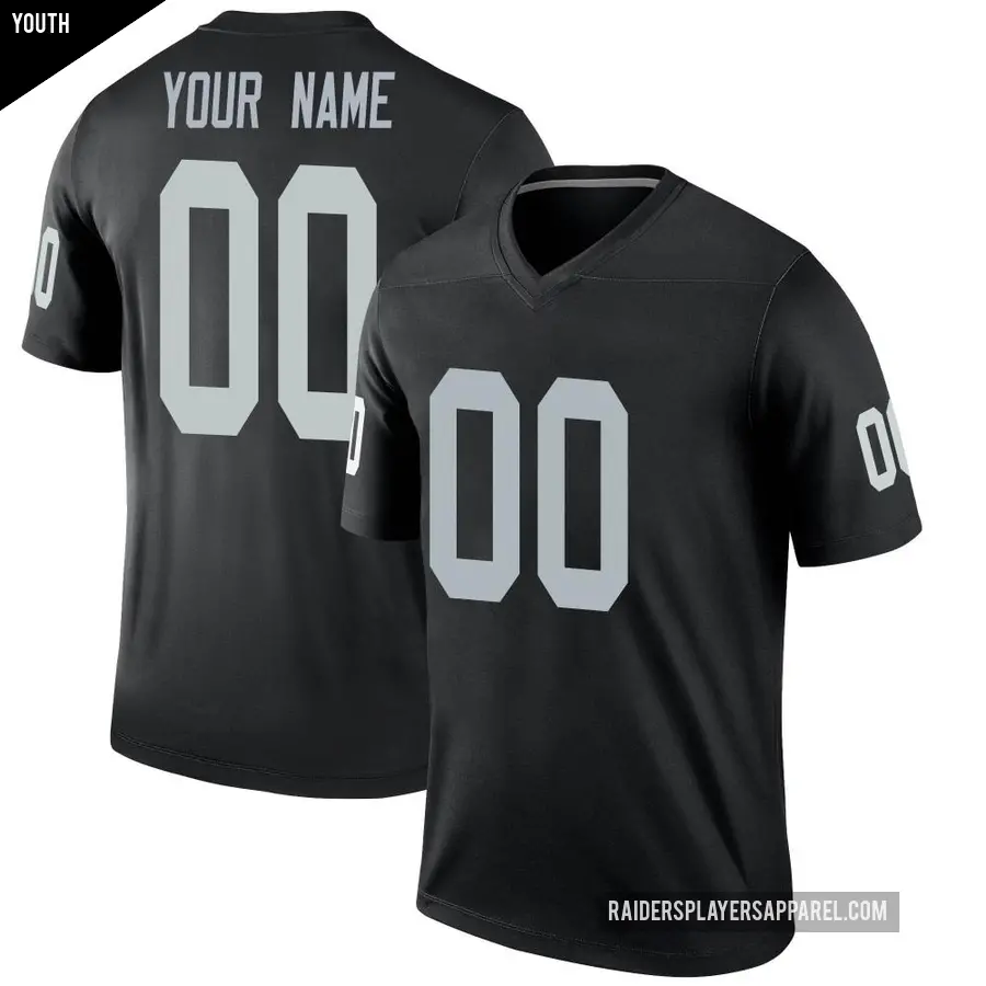 Youth Las Vegas Raiders ＃00 Custom Black Legend Jersey