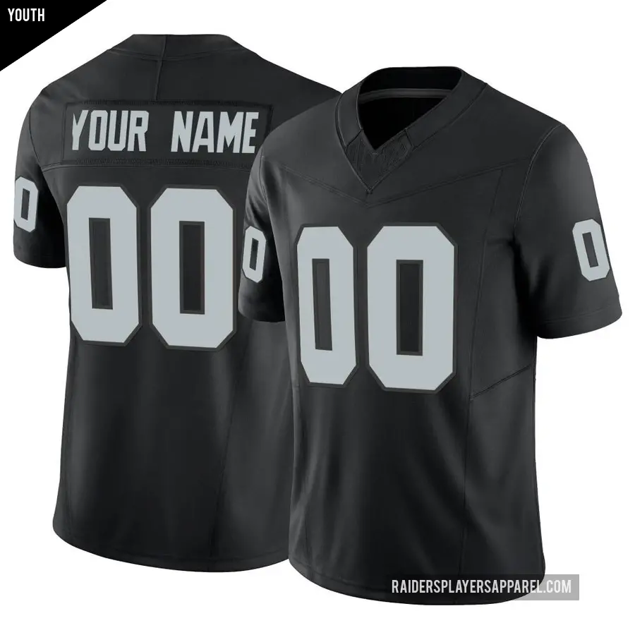 Youth Las Vegas Raiders ＃00 Custom Black Limited Vapor F.U.S.E. Jersey